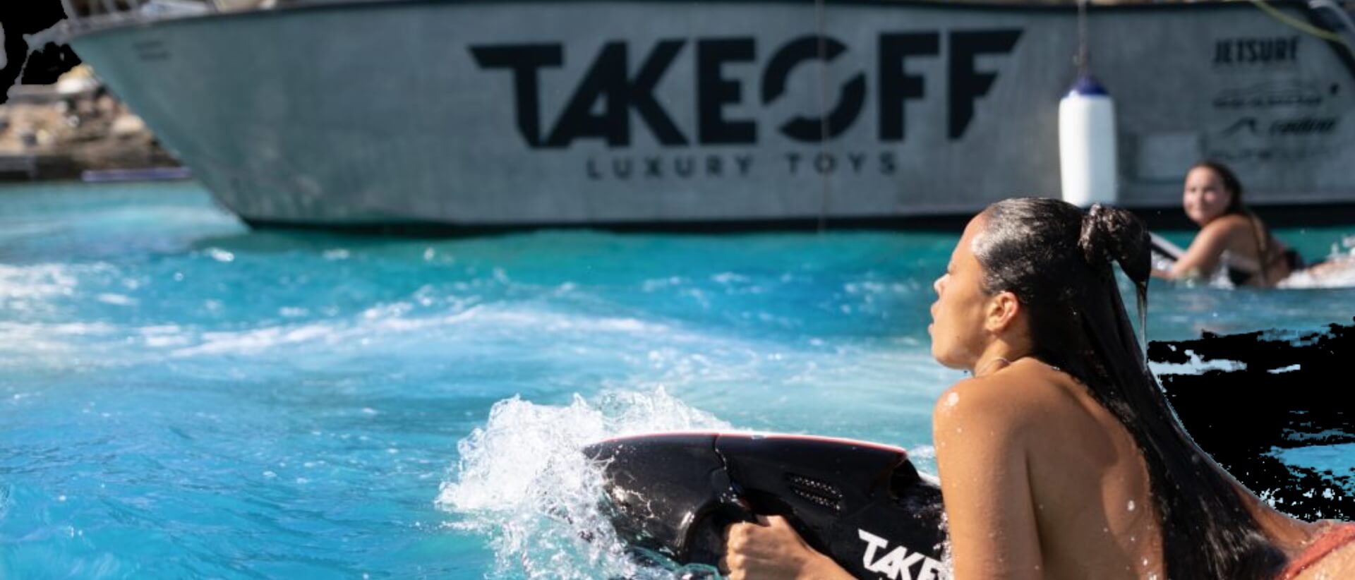 Luxury boat tour in Ibiza exploring the west coast with seabob water toys